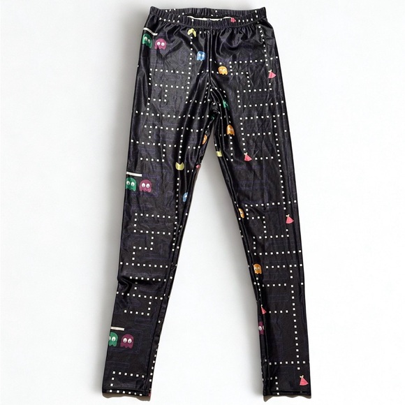 Women's Black Arcade-Themed Jeggings - Picture 1 of 3